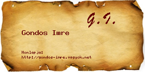 Gondos Imre névjegykártya